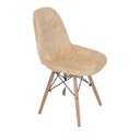 Ver imagem 1 de Kit 2 capas Cadeira Eiffel Charles Eames Wood Pelucia Bege