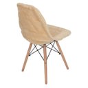 Ver imagem 3 de Kit 2 capas Cadeira Eiffel Charles Eames Wood Pelucia Bege