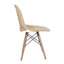 Ver imagem 2 de Kit 2 capas Cadeira Eiffel Charles Eames Wood Pelucia Bege