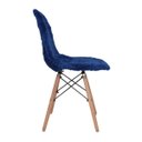 Ver imagem 2 de Kit 2 capas Cadeira Eiffel Charles Eames Wood Pelucia Azul
