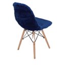 Ver imagem 3 de Kit 2 capas Cadeira Eiffel Charles Eames Wood Pelucia Azul