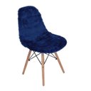 Ver imagem 1 de Kit 2 capas Cadeira Eiffel Charles Eames Wood Pelucia Azul