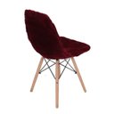 Ver imagem 3 de Kit 2 capas Cadeira Eiffel Charles Eames Wood Pelucia Vinho
