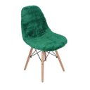Ver imagem 1 de Kit 4 capas Cadeira Eiffel Charles Eames Wood Pelucia Verde