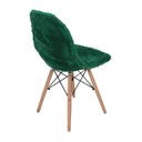 Ver imagem 3 de Kit 4 capas Cadeira Eiffel Charles Eames Wood Pelucia Verde