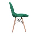 Ver imagem 2 de Kit 4 capas Cadeira Eiffel Charles Eames Wood Pelucia Verde