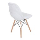 Ver imagem 3 de Kit 4 capas Cadeira Eiffel Charles Eames Wood Pelucia Branco