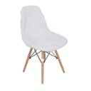 Ver imagem 1 de Kit 4 capas Cadeira Eiffel Charles Eames Wood Pelucia Branco