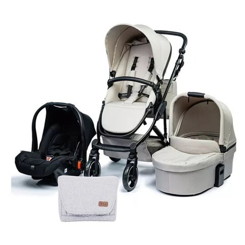 Carrinho de Bebe como 4 Powder com Moises + Bolsa + Bebe Conforto - Abc Design