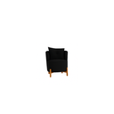 Ver imagem 4 de Kit Decorativo Sofá Curvo Orgânico + 01 Puff e Poltrona Luna Veludo Preto - Montanaris Decor