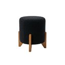 Ver imagem 7 de Kit Decorativo Sofá Curvo Orgânico + 01 Puff e Poltrona Luna Veludo Preto - Montanaris Decor