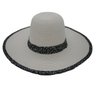 Chapeu Feminino Praia/Passeio Firenze com Tecido Floral Preto - 1