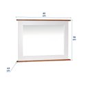 Ver imagem 2 de Espelheira para Banheiro Retangular Dália 3060-80 Linz Móveis - Branco/imbuia Glazer