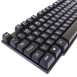 Kit 5 Teclado Semi Mecânico Gamer Profissional Usb Abnt2 com Ç 107 Teclas Exbom BK-150 Preto - 2 Kit 5 Teclado Semi Mecânico Gamer Profissional Usb Abnt2 com Ç 107 Teclas Exbom BK-150 Preto - 2