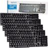 Kit 5 Teclado Semi Mecânico Gamer Profissional Usb Abnt2 com Ç 107 Teclas Exbom BK-150 Preto - 1