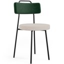 Ver imagem 3 de Kit 04 Cadeiras Decorativa Estofada Sala Jantar Barcelona L02 Facto Verde Musgo Linho Bege - Lyam Ly
