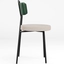 Ver imagem 7 de Kit 04 Cadeiras Decorativa Estofada Sala Jantar Barcelona L02 Facto Verde Musgo Linho Bege - Lyam Ly