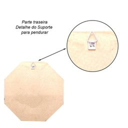 Quadro Feng Shui Baguá Céu Anterior Espelho Convexo Moldura Clara 18cm - 10
