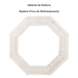 Quadro Feng Shui Baguá Céu Anterior Espelho Convexo Moldura Clara 18cm - 4