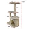 Arranhador de Gato Grande 3 Andares Casinha Aconchegante Brinquedo Descanso Escala Macio Casa Animal - 4