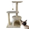 Arranhador de Gato Grande 3 Andares Casinha Aconchegante Brinquedo Descanso Escala Macio Casa Animal - 2