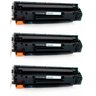 Kit 3x / Toner Compatível HP 35A 36A 85A / P1102W P1102 M1132 M1212 P1005 P1006 P1505 M1120 1102W - 1