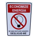 Ver imagem 1 de Placa de Sinalização 15x20 Economize Energia Desligue-me