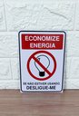 Ver imagem 3 de Placa de Sinalização 15x20 Economize Energia Desligue-me