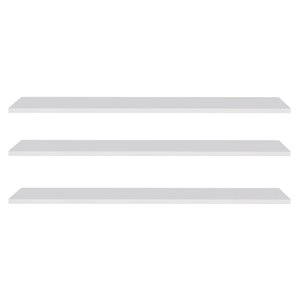 Prateleira Flutuante para Cozinha Kit 3 Suporte Invisível 68cm Yara Branco - Lumil Lumil Móveis