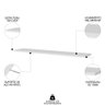 Prateleira Flutuante para Cozinha Kit 3 Suporte Invisível 68cm Yara Branco - Lumil Lumil Móveis - 3