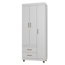 Ver imagem 2 de Guarda Roupa Solteiro Ambiente 2232 Branco – Araplac