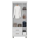 Ver imagem 3 de Guarda Roupa Solteiro Ambiente 2232 Branco – Araplac