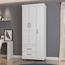 Ver imagem 1 de Guarda Roupa Solteiro Ambiente 2232 Branco – Araplac