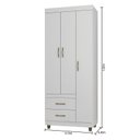 Ver imagem 4 de Guarda Roupa Solteiro Ambiente 2232 Branco – Araplac