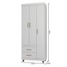 Guarda Roupa Solteiro Ambiente 2232 Branco – Araplac - 4