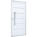 Ver imagem 1 de Porta de Giro de Alumínio Lambri com Friso Lucasa