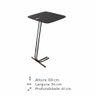 Mesa de Apoio para Sofá Bandeja Preta Base Preta - 6