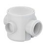 Caixa Sifonada Pvc Porta Grelha 100x100x50mm Quadrada Branca Tigre - 1