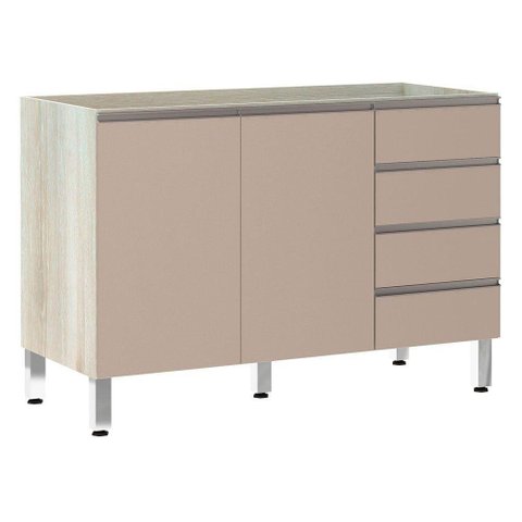 Balcão De Pia Sem Tamp 120cm E Luci Legno Crem e Connect
