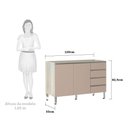 Ver imagem 2 de Balcão De Pia Sem Tamp 120cm E Luci Legno Crem e Connect