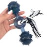 Kit 2 Brinquedo Pet Mordedor Halteres Cristal Corda Grande Cor: Azul - 5