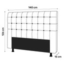 Ver imagem 4 de Cabeceira Cama Box Casal Ciara 140cm Botonê com Frame Suede Cinza - Abmaza