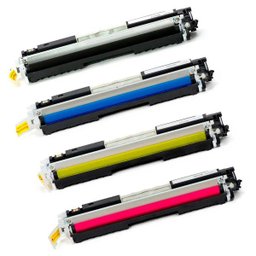 Kit Colorido 4 Cores / Toner Compatível CF350A CF351A CF352A CF353A para HP Laserjet 100 Color - 3
