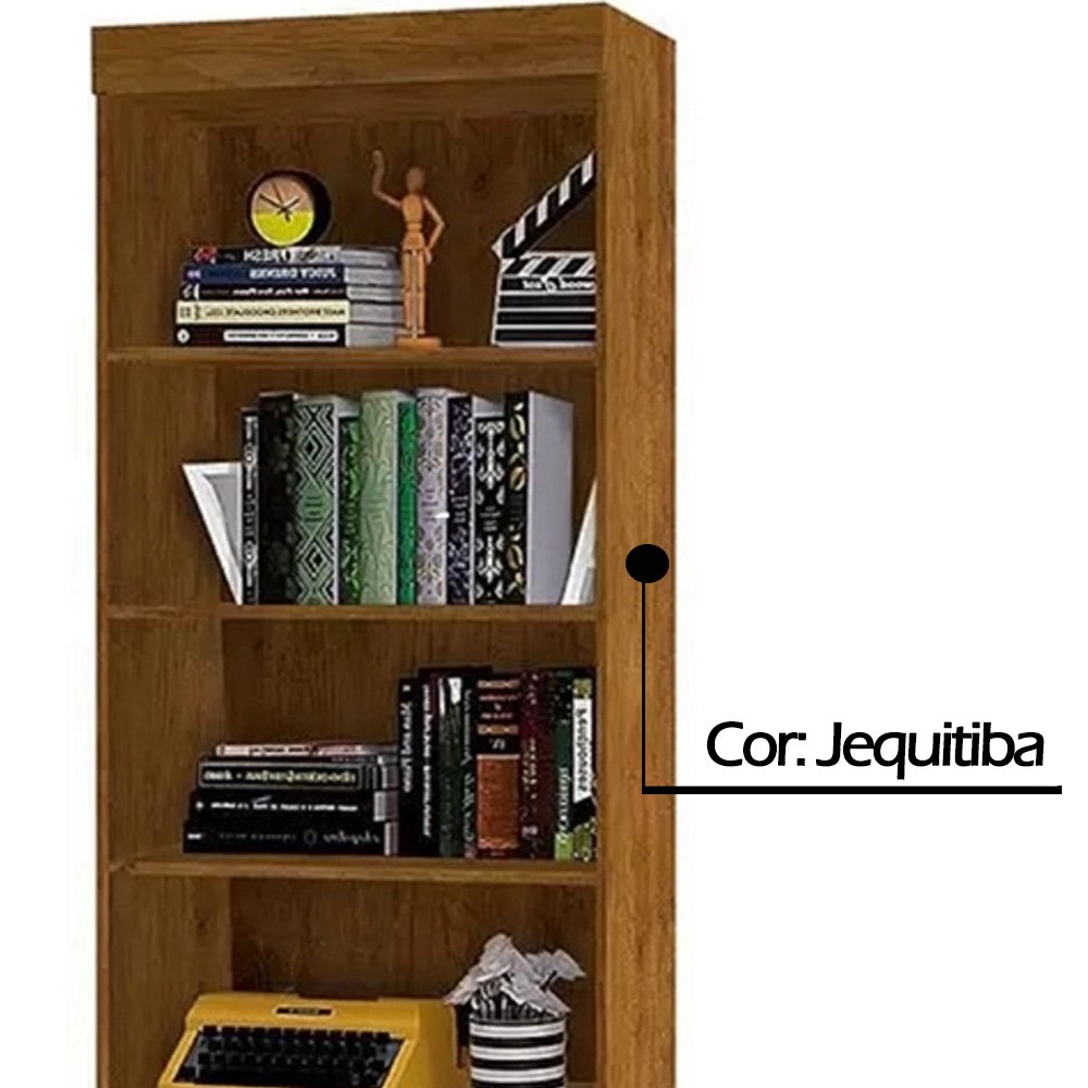 Armário Multiuso 5 Prateleiras Jequitibá J&A Móveis Aspen 180x63x35 ...