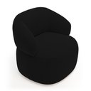 Ver imagem 7 de Kit Poltrona Giratória e Sofá Orgânico Living Glee 03 Lugares 170cm Veludo Preto - Desk Design