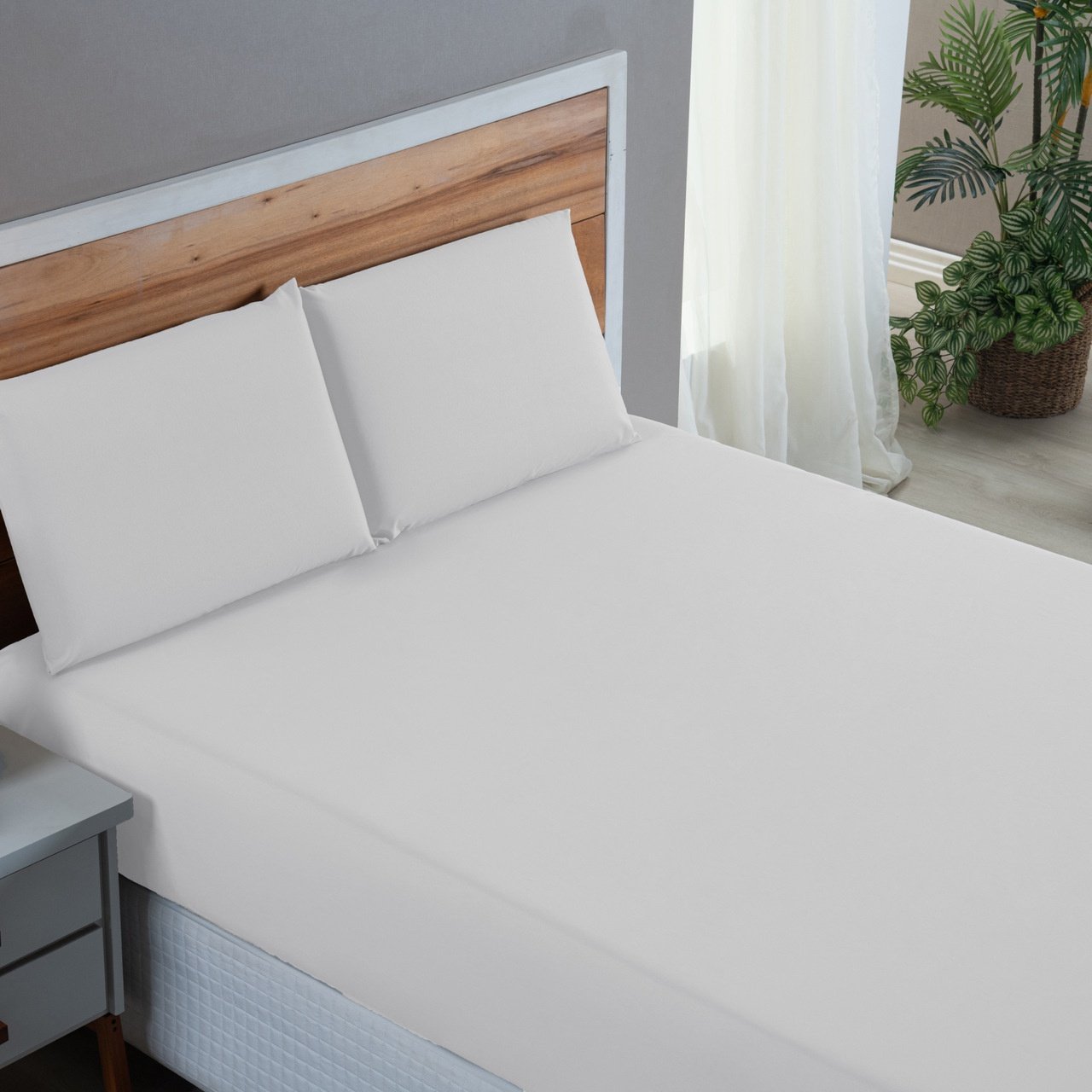 Roupa Cama King 4 Peças 200 Fios Premium Hotel Pousada Tecido Grosso e Macio:branco - 3