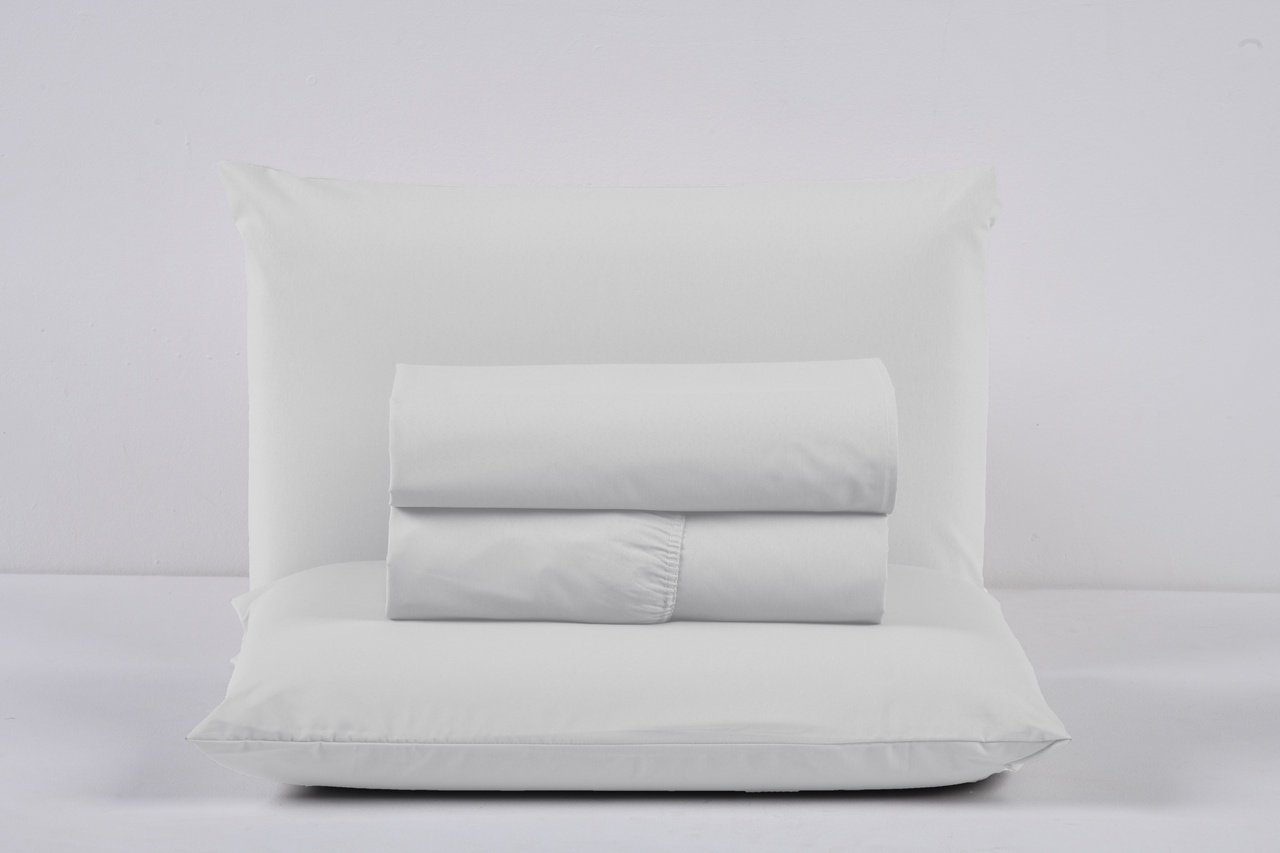 Roupa Cama King 4 Peças 200 Fios Premium Hotel Pousada Tecido Grosso e Macio:branco