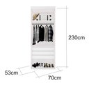 Ver imagem 3 de Closet Modulado sem Portas com Gavetas 70 Cm Mdf Lotus Belmax:branco