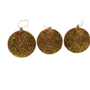 Ver imagem 1 de Bola de Natal Dourada Kit com 3 Unid. Kit 3 Pçs.