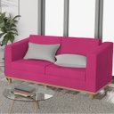 Ver imagem 2 de Sofá 2 Lugares Europa Suede Pink Doce Sonho Móveis